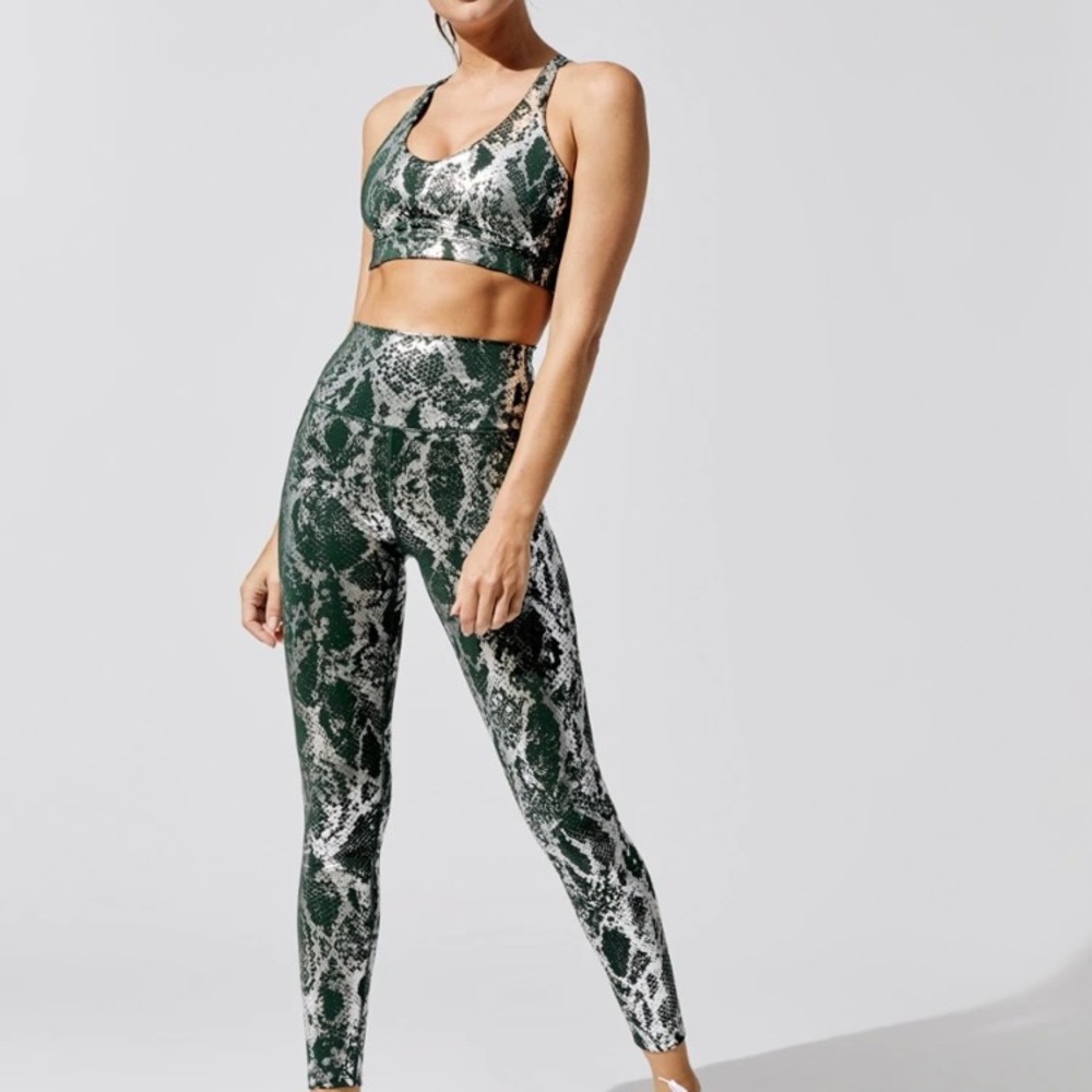 Carbon38 Metallic Snakeskin Leggings